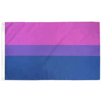 Украшение для баннера с флагом бисексуальной гордости, 90x150 см, для подвешивания в комнате общежития, 3x5 футов, на двери или за ее пределами
