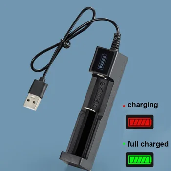 Универсальная литиевая батарея с 1 слотом, USB-адаптер для зарядного устройства, светодиодная интеллектуальная зарядка для аккумуляторных батарей Li-ion 18650 Charger B4