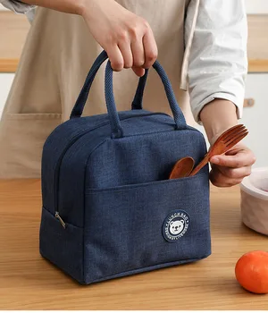 Утолщенная простая сумка для ланча Модная сумка-ланч-бокс Сумка для ланча Изоляционная сумка из алюминиевой фольги Унисекс для путешествий Портативная сумка для ланча