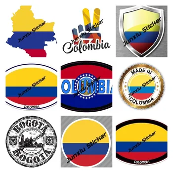 Флаг Страны Колумбия Футбольный Мяч Автомобильная Наклейка Колумбия Щит Победы Наклейка Колумбийская Сексуальная Леди Флаг Колумбии Заднее Стекло Багажника