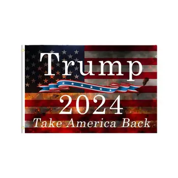 Флаг Трампа 2024 года Флаг Америки 3x5 футов Флаг 