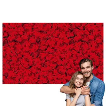 Фон на День Святого Валентина, фон на День Святого Валентина, фон для свадебной фотосъемки с цветами Красной розы, фото для вечеринки в душе невесты.