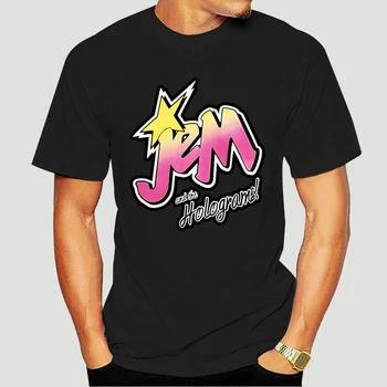 Футболка с логотипом Jem and The Holograms, 100% хлопок, повседневные футболки в стиле хип-хоп, 3856X