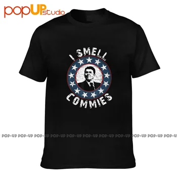 Футболка с Политическим Юмором Ronald Reagan I Smell Commies, Поп-дизайн, Новинка, Лучшее Качество