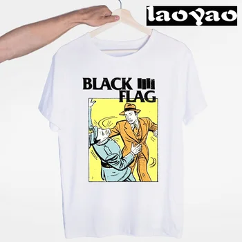 Футболка с черным флагом панк-рок-группы Henry Rollins, футболки с крупными полосами, женская Мужская уличная одежда Harajuku, Летняя футболка оверсайз