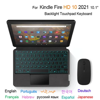 Чехол Magic Keyboard для Amazon Kindle Fire HD 10 2021 HD10, чехол для планшета Fire HD 10 Plus, 10,1 