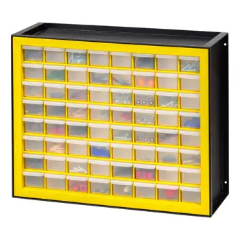 Шкаф IRIS USA 64 с выдвижными ящиками, черный / желтый