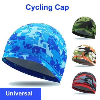Шлем с подкладкой, Кепки с черепом, Быстросохнущая Велосипедная кепка, Впитывающая пот, Анти-УФ, Спортивная кепка для бега, Мотоциклетная кепка для езды на велосипеде, Кепка Унисекс