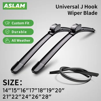 Щетки стеклоочистителя ASLAM J-образного типа с крючками U для Hyundai Azera 2012 2013 2014 2015 2016 2017 стеклоочиститель лобового стекла