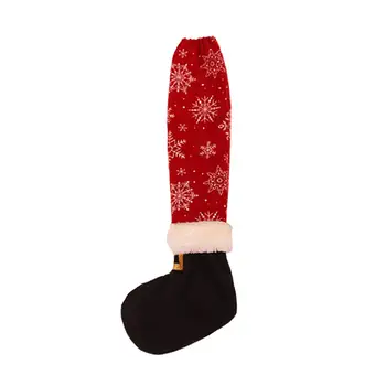 Эластичные напольные чехлы для домашнего декора, рождественские чехлы для ножек стульев на праздник