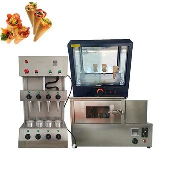 Электрическая высокопроизводительная коммерческая машина для приготовления пиццы, вращающаяся печь и витрина
