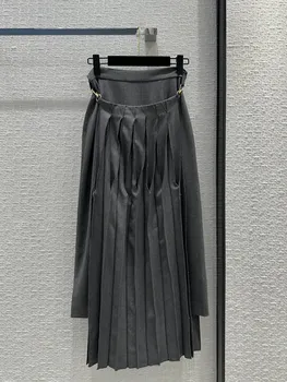 Юбка-полукомбинезон из двух частей, съемная плиссированная юбка с поясом, дизайнерская упаковка, хип-версия, повседневная мода 2024, летняя новинка, горячая 1209