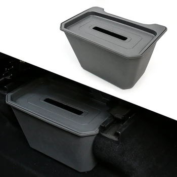 Ящик для хранения автомобиля под центральным управлением, Органайзер в стиле флокирования, ящик для мусора С крышкой для Tesla Model Y 2021 +