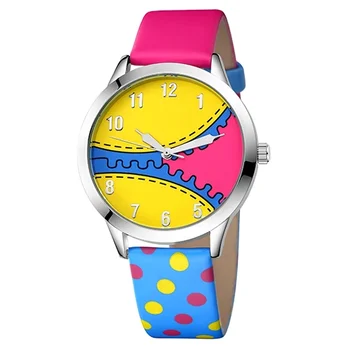 № 2 Модные брендовые женские часы с кожаным ремешком, повседневные женские наручные часы