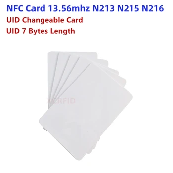 7-Байтовая UID Сменная Записываемая NFC-Карта для Ntag213 Ntag215 Ntag216 13,56 МГц RFID Перезаписываемая Бесконтактная Карта Копия Клон Дубликат